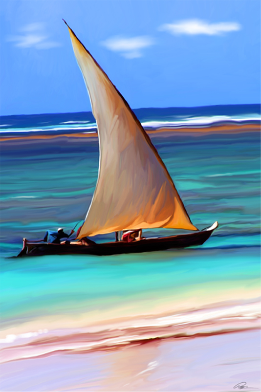 Free Sailing Painting Of Sail Boat In Beautiful Blue Waters Minerswildlifeart S Blog